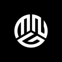 Mng-Brief-Logo-Design auf schwarzem Hintergrund. mng kreative Initialen schreiben Logo-Konzept. mng Briefgestaltung. vektor