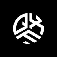 qxf-Buchstaben-Logo-Design auf schwarzem Hintergrund. qxf kreative Initialen schreiben Logo-Konzept. qxf Briefgestaltung. vektor