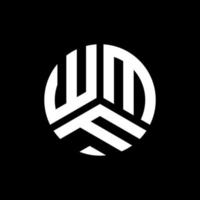 wmf brev logotyp design på svart bakgrund. wmf kreativa initialer brev logotyp koncept. wmf brev design. vektor