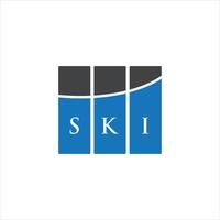 ski brev logotyp design på vit bakgrund. skida kreativa initialer brev logotyp koncept. skidbokstavsdesign. vektor