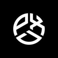pxd brev logotyp design på svart bakgrund. pxd kreativa initialer brev logotyp koncept. pxd bokstavsdesign. vektor
