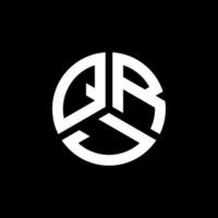 qrj-Buchstaben-Logo-Design auf schwarzem Hintergrund. qrj kreative Initialen schreiben Logo-Konzept. qrj Briefgestaltung. vektor