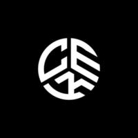 CEK-Brief-Logo-Design auf weißem Hintergrund. cek kreative Initialen schreiben Logo-Konzept. cek Briefgestaltung. vektor