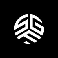 sgf-Buchstaben-Logo-Design auf schwarzem Hintergrund. sgf kreative Initialen schreiben Logo-Konzept. sg Briefgestaltung. vektor
