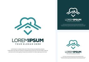 Liebe und Haus-Logo-Design vektor