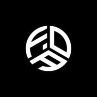 foa-Buchstaben-Logo-Design auf weißem Hintergrund. foa kreatives Initialen-Buchstaben-Logo-Konzept. foa Briefdesign. vektor