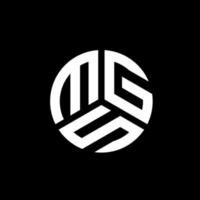 mgs-Brief-Logo-Design auf schwarzem Hintergrund. mgs kreatives Initialen-Buchstaben-Logo-Konzept. mgs Briefgestaltung. vektor