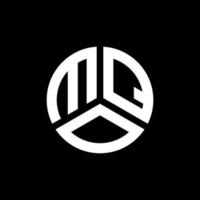 mqo-Brief-Logo-Design auf schwarzem Hintergrund. mqo kreatives Initialen-Buchstaben-Logo-Konzept. mqo Briefdesign. vektor