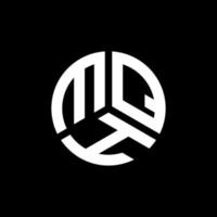 mqh-Buchstaben-Logo-Design auf schwarzem Hintergrund. mqh kreatives Initialen-Buchstaben-Logo-Konzept. mqh Briefgestaltung. vektor