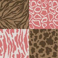 Muster mit Tigerprints in Rosa- und Brauntönen
