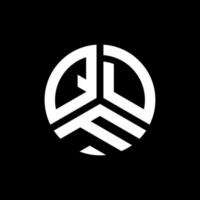qdf-Buchstaben-Logo-Design auf schwarzem Hintergrund. qdf kreative Initialen schreiben Logo-Konzept. qdf-Briefgestaltung. vektor