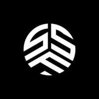 ssf-Brief-Logo-Design auf schwarzem Hintergrund. ssf kreative Initialen schreiben Logo-Konzept. SSF-Briefgestaltung. vektor