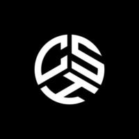 csh-Brief-Logo-Design auf weißem Hintergrund. csh kreative Initialen schreiben Logo-Konzept. csh Briefgestaltung. vektor