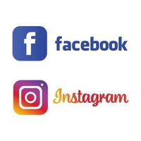 Facebook-Instagram-Logo-Symbolvektor vektor