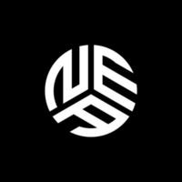 nea-Buchstaben-Logo-Design auf schwarzem Hintergrund. nea kreatives Initialen-Buchstaben-Logo-Konzept. nettes Briefdesign. vektor