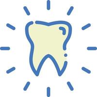 hälsosam tand ikon illustration med platt stil vektor