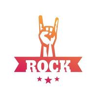 Rockzeichen, Handhorn-Vektorsymbol