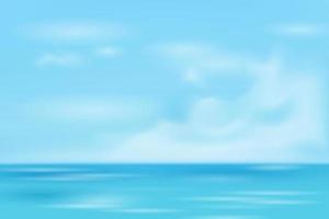 havsvatten i havet och sommaren blå himmel bakgrund vektor