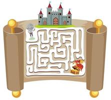 Ritter Labyrinth Puzzle-Spiel vektor