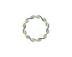 cirkulär dna helix med cirkel form logotyp vektor