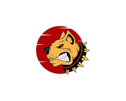 arg bulldog maskot illustration logotyp vektor