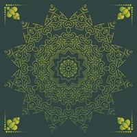 Luxus Zier Mandala Design Hintergrund in Goldfarbe vektor