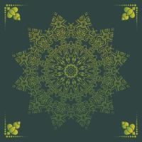 Luxus Zier Mandala Design Hintergrund in Goldfarbe vektor