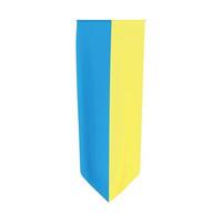 ukrainska vertikala flaggan. nationella ukrainska gul blå flagga. ukrainsk vimpel.
