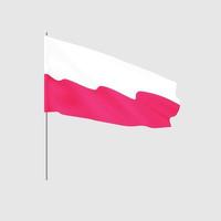 polska flaggan. Polens nationella flagga. vektor