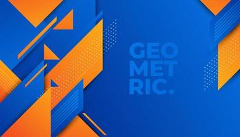 Abstrakt blått och orange geometriskt mönster vektor