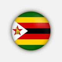 Land Simbabwe. Simbabwe-Flagge. Vektor-Illustration. vektor