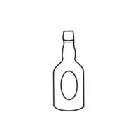 whisky dryck dryck för att koppla av och fira handritad organisk linje doodle vektor