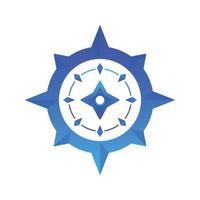 Ninja-Kompass-Logo-Element-Design-Vorlage-Symbol vektor