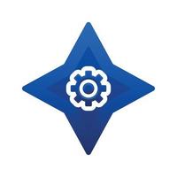 Industrie-Shuriken-Logo-Element-Design-Vorlagen-Symbol vektor