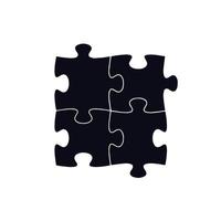 Puzzleteile, die Ikonenvektordesign darstellen vektor