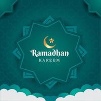 realistische ramadhan-grußkartenvorlage vektor