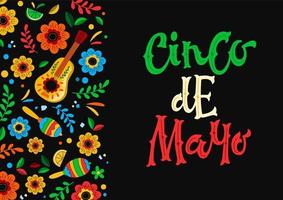 buntes plakat für urlaub in cinco de mayo vektor