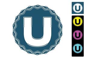 u Brief neue Logo- und Icon-Design-Vorlage vektor