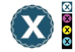 x Brief neue Logo- und Icon-Design-Vorlage vektor