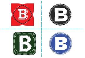 b Brief neue Logo- und Icon-Design-Vorlage vektor