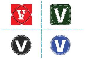 v Brief neue Logo- und Icon-Design-Vorlage vektor