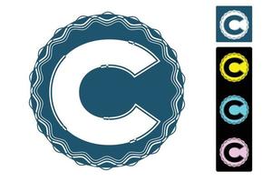 c Brief neue Logo- und Icon-Design-Vorlage vektor