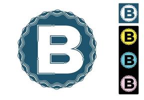 b Brief neue Logo- und Icon-Design-Vorlage vektor