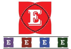 E-Brief neue Logo- und Icon-Design-Vorlage vektor