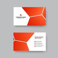 minimale Visitenkarten-Designvorlage in oranger Farbe für Unternehmen vektor