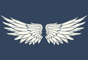 vektor logotyp ikon vita ängelvingar