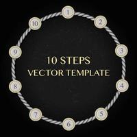10 Schritte Business-Infografik-Vorlage vektor