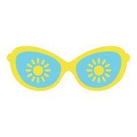 Damen-Sonnenbrillen, Damen-Accessoires. Sommersaison Sonne vektor