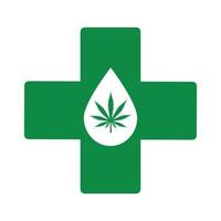 medizinisches Cannabisöl. Cannabis-Extrakt. vektor