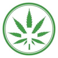 Abbildung medizinisches Marihuana. Cannabisblatt mit weißem Kreuz